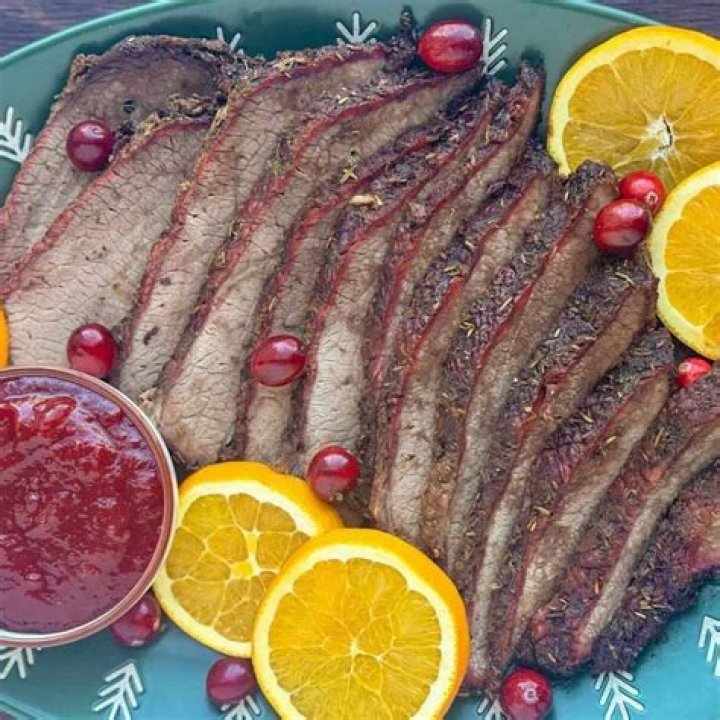 	Brisket With Cranberry and Orange Sauce	