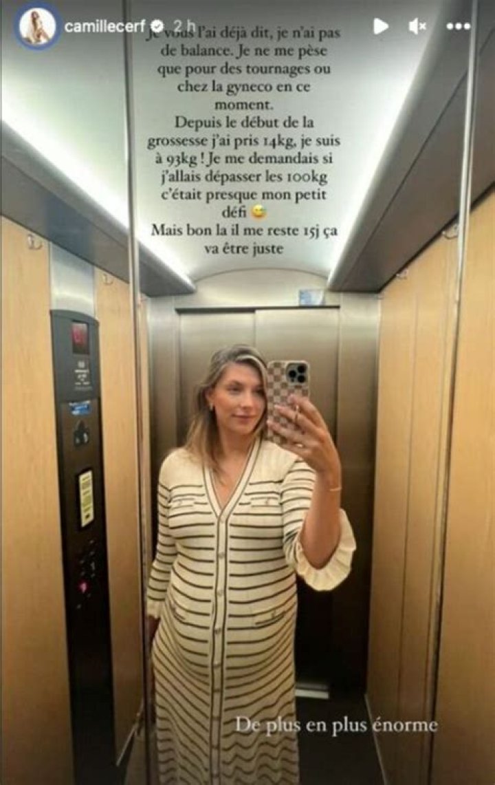 Camille Cerf Enceinte Poids