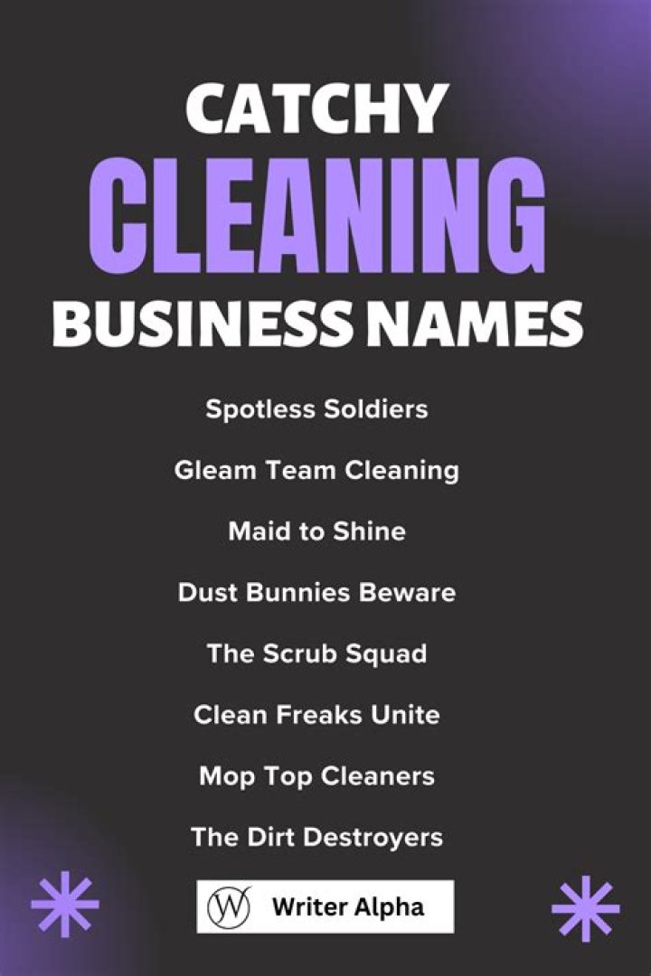 Creative And Catchy Home Cleaning Business Names