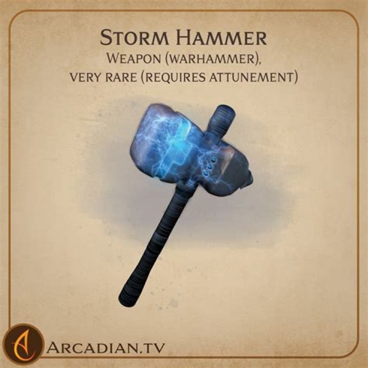 D&D 5E - New Magic Weapon: Meteor Hammer of Storms
