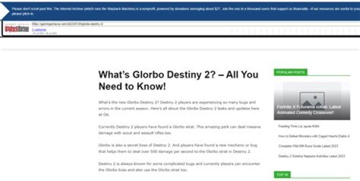 Destiny 2 fans use Glorbo to trick AI-written websites