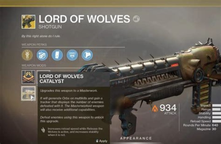 Destiny 2: How to Get Lord of Wolves Catalyst