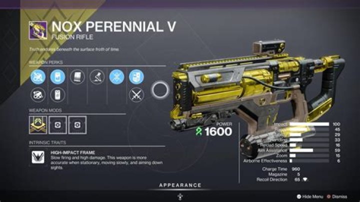 Destiny 2 Nox Perennial V god rolls, drop locations, and more