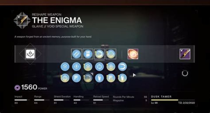 Destiny 2’s The Enigma glaive: best crafted perk combinations