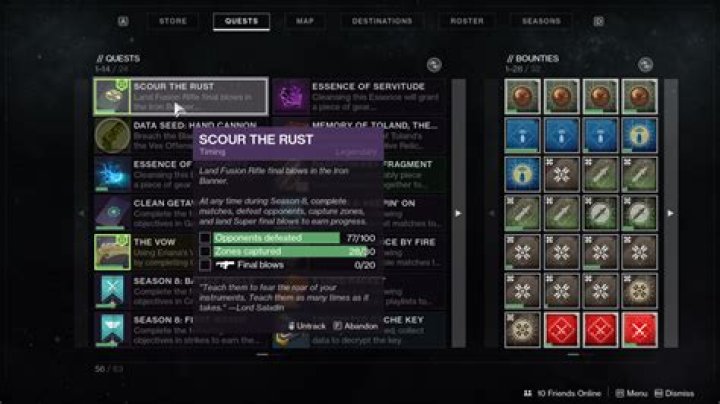 Destiny 2 Scour the Rust Iron Banner quest