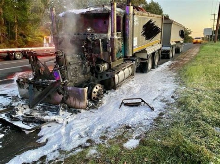 	Diesel truck destroyed by fire	