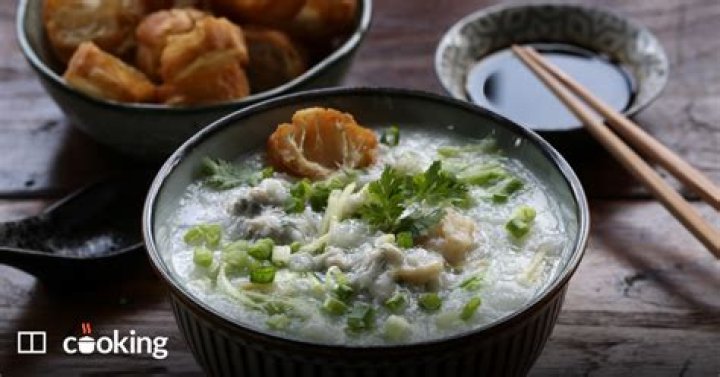 Easy Chinese dried scallop porridge (congee) with fish paste - recipe