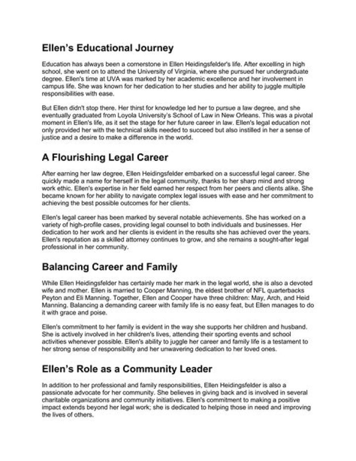 Ellen Heidingsfelder: A Journey Through Her Life And Impact