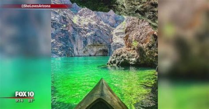 Emerald Cave at Lake Mead shows stunning, colorful images