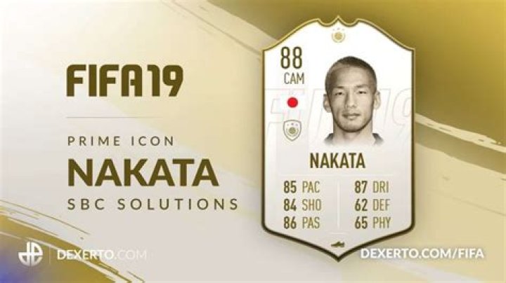 FIFA 19 Prime ICON Nakata 88 SBC Solutions