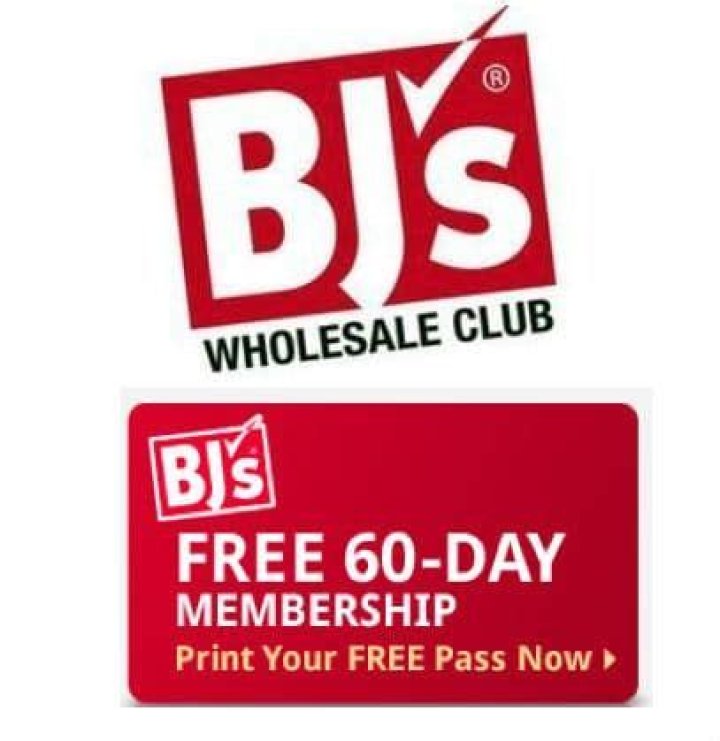 	Free 60-day trial at BJ’s Wholesale Club	