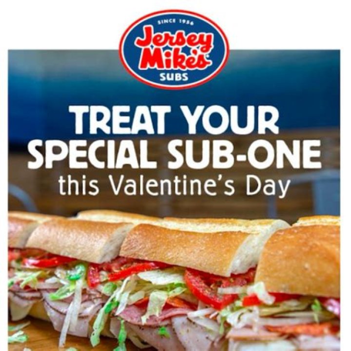 	Free sub at Jersey Mike’s	