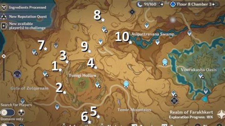 Genshin Impact Fravashi Tree locations