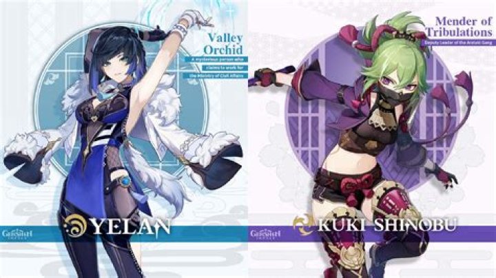 Genshin Impact Reveals New Characters Yelan & Kuki Shinobu