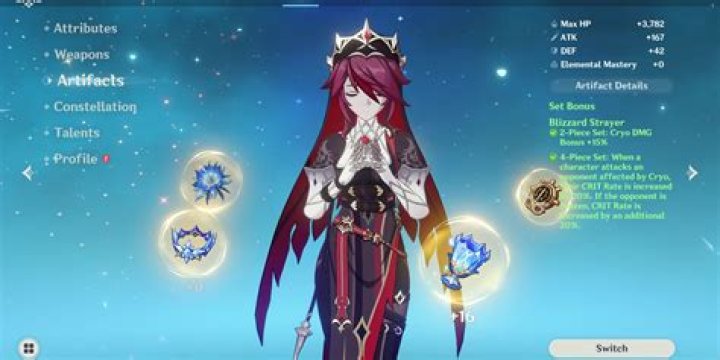 Genshin Impact Rosaria Best Builds