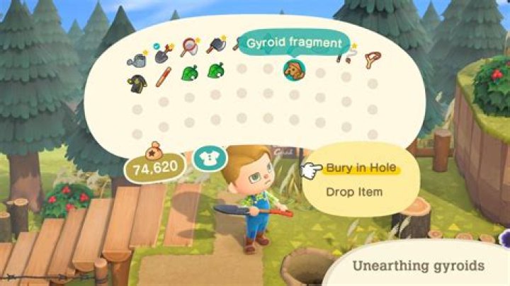 Gyroids and gyroid fragments in ACNH