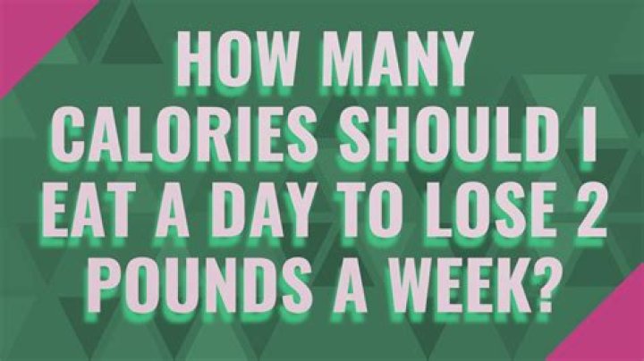 How many calories should I eat a day to lose 2 pounds a week?