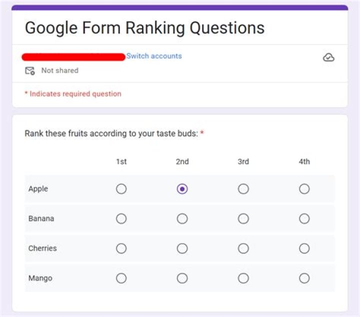 How to Add Ranking Questions in Google Forms