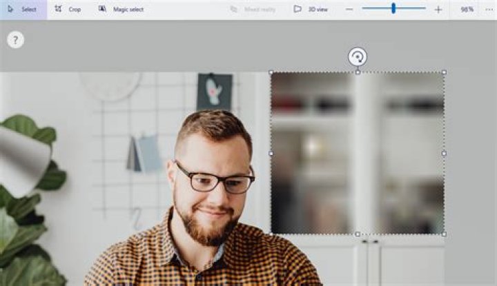 How to Blur an Image in Paint 3D With the Select Tool