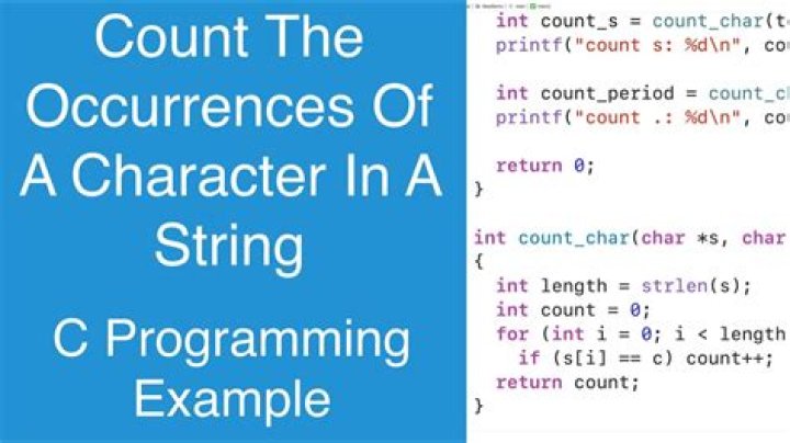 How to Count the Occurrences of a Given Character in a String