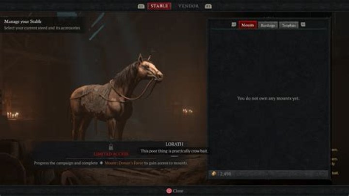 How to get the horse mount in Diablo 4