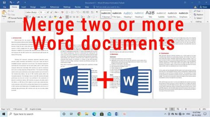 How to Merge Multiple Word Documents in Microsoft Office