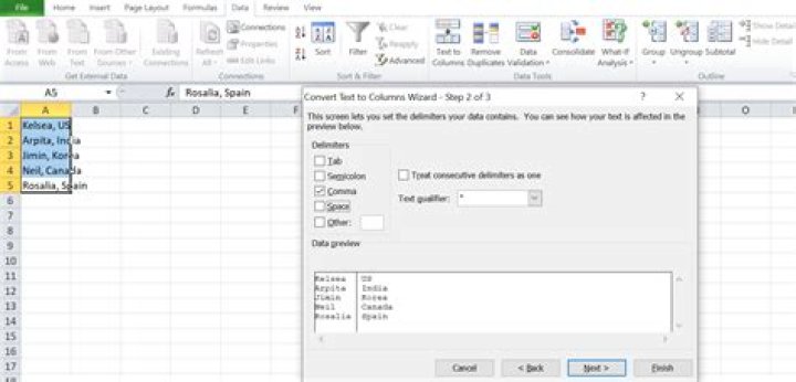 How to Split Excel Cells Using a Delimiter