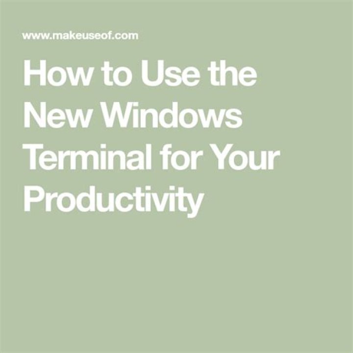 How to Use the New Windows Terminal for Your Productivity