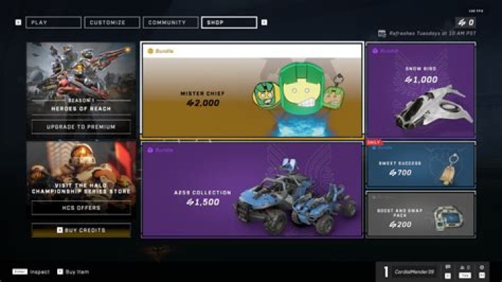 Individual item Prices on Halo Infinite Store