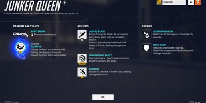 Junker Queen Overwatch 2 Abilities Apparently Revealed in Leak