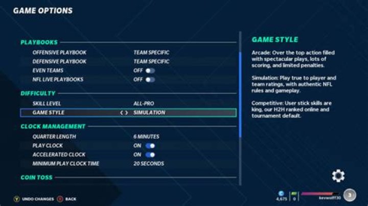 Madden 21 Game Style Guide