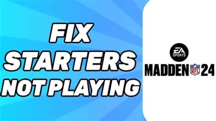 Madden NFL 22 Starters Not Playing Issue