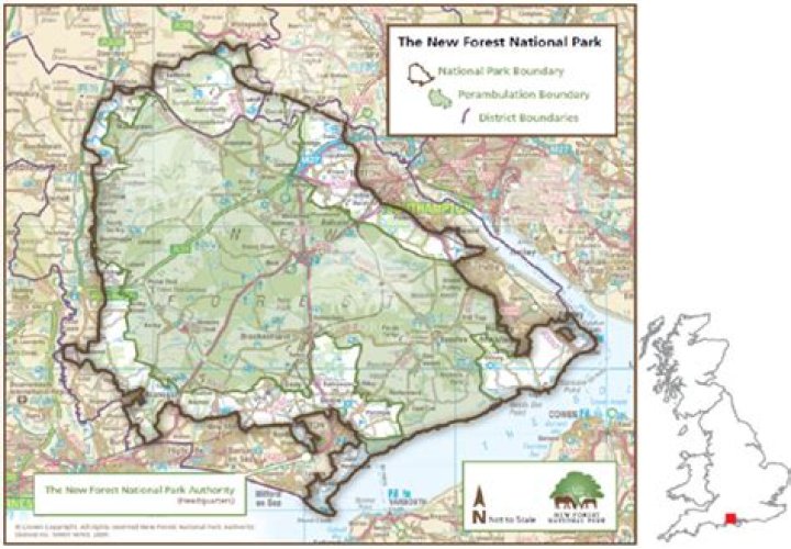 Map of the New Forest