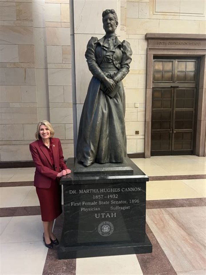 Martha Hughes Cannon Statue Unveiled At Temporary Home At Utah State Capitol