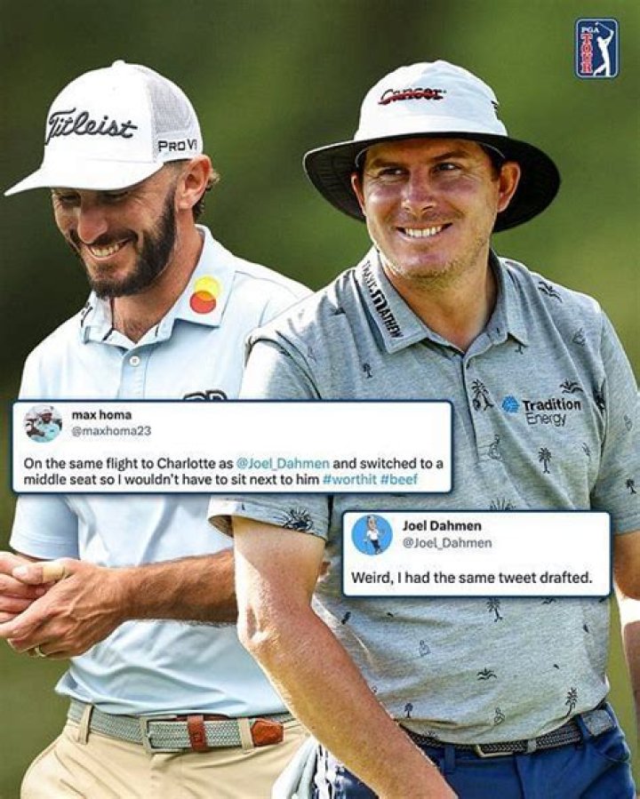 Max Homa and Joel Damen tweets: “I had the same tweet drafted”