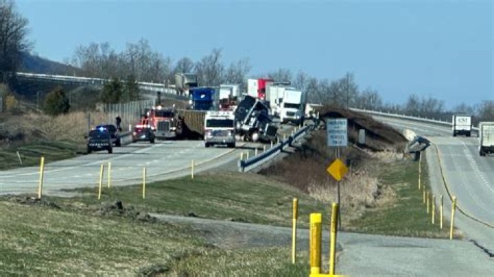 Partial lane closure remains hours after tractor-trailer rollover on I-99