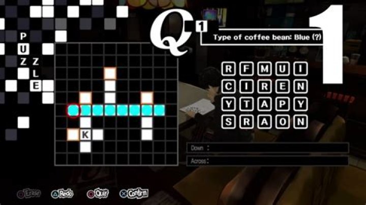 Persona 5: Type of Coffee Bean Crossword Answer