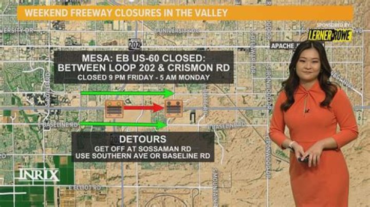 Phoenix weekend freeway closures (Jan. 5-8)