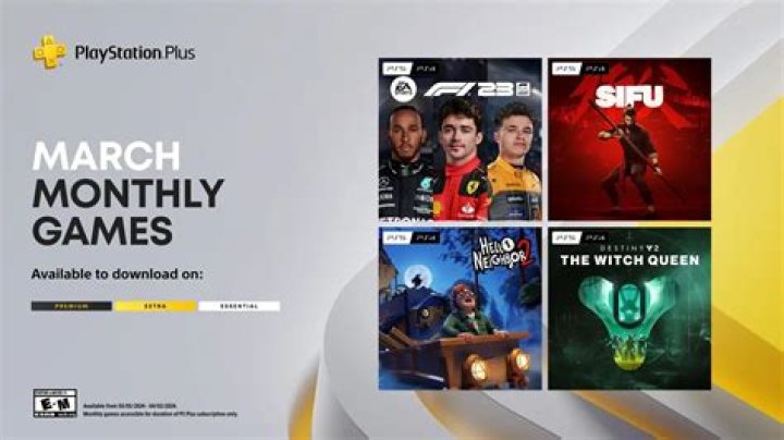 PlayStation Plus March 2024 monthly free games announced