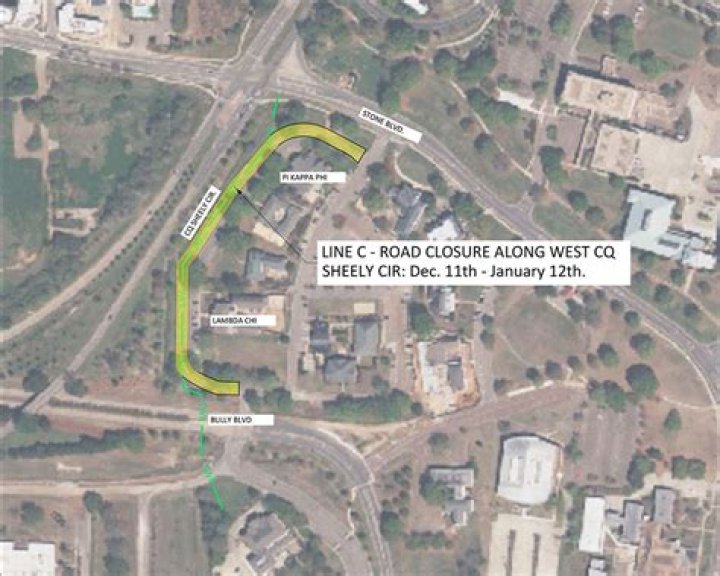 Portion of C.Q. Sheely Circle closing through Jan. for sewer project