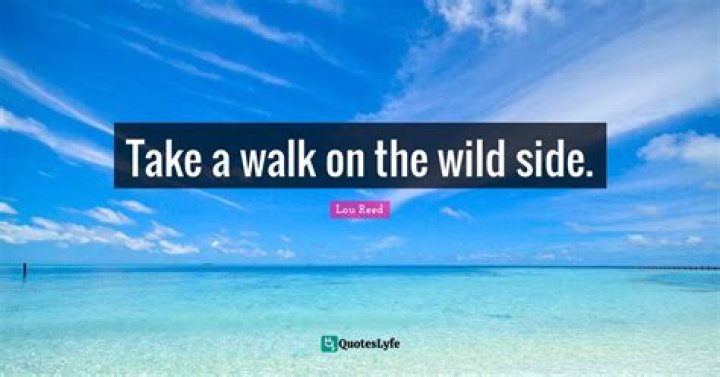 	TAKE A WAKE ON THE WILD SIDE	