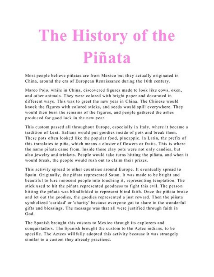 The History of the Piñata