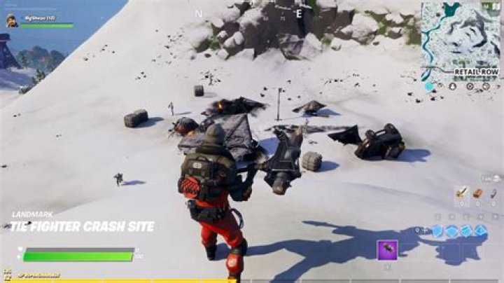 TIE Fighter Crash Sites in Fortnite