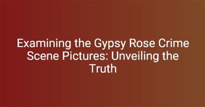 Unveiling The Truth: Gypsy Rose Crime Scene Documents Explained