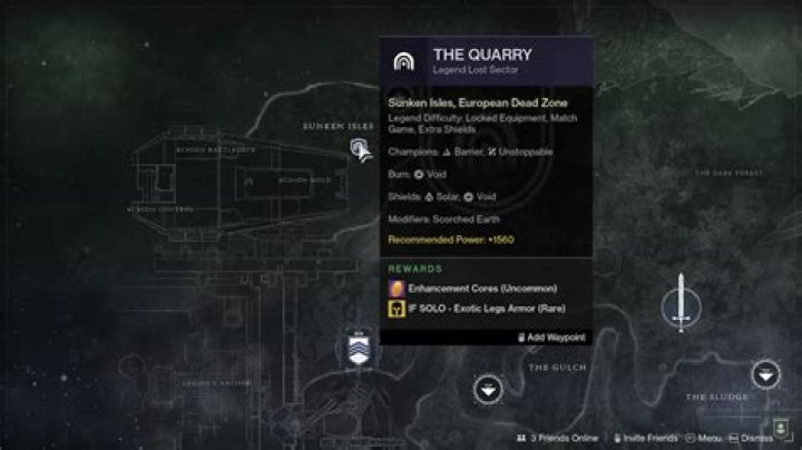 Where is The Quarry Lost Sector?