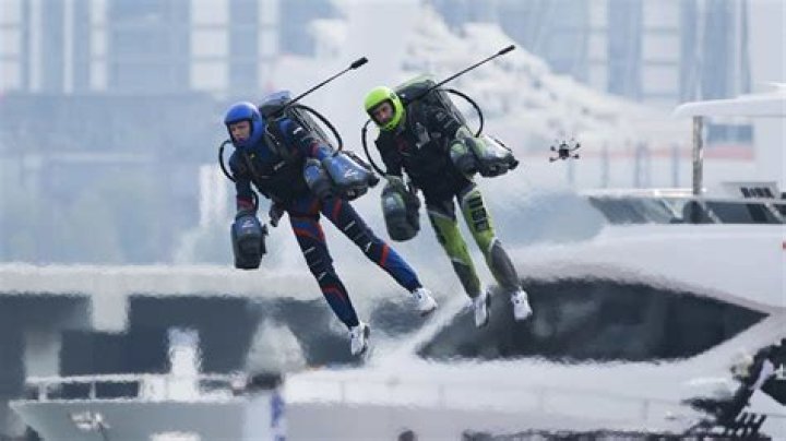Write a fun caption for this photo of ‘Iron Man’ pilots in Dubai